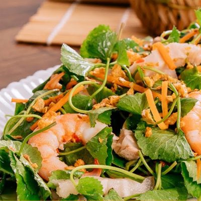 Nộm tôm rau má